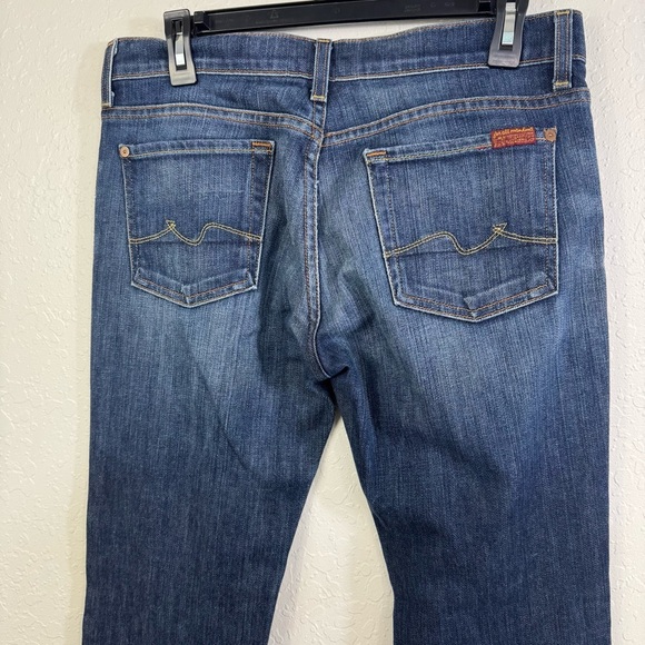 7 for all Mankind jeans boycut 30 bootcut causal button fly‎ Women's Blue Jeans - Picture 6 of 10